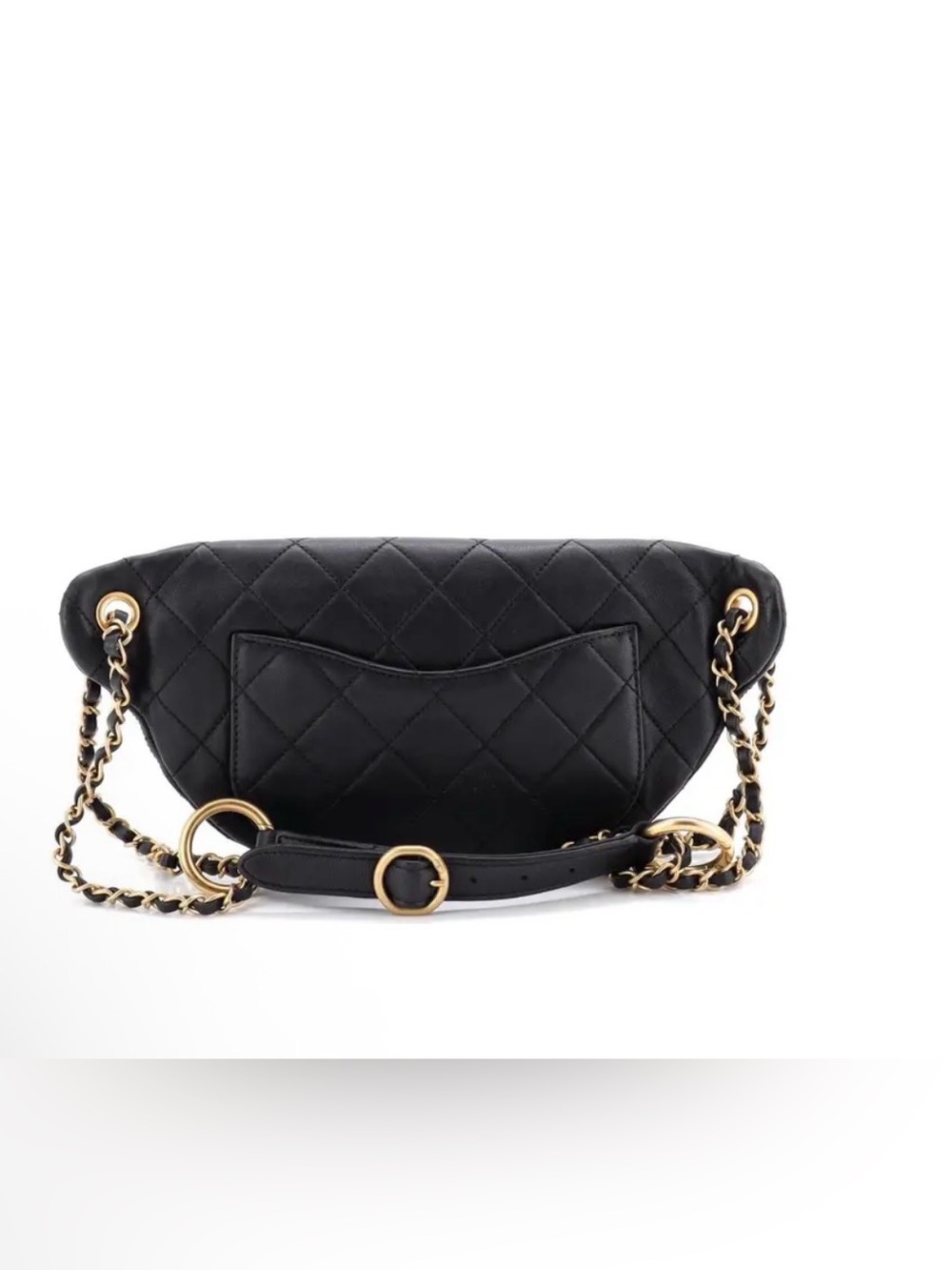 CHANEL All about chains waist belt Black Quilted belt bum bag - Picture 6 of 15